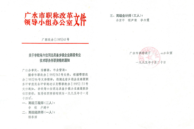 專業(yè)技術(shù)職務(wù)資格通知